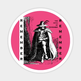 Remember Remember Guy Fawkes Illustration Magnet